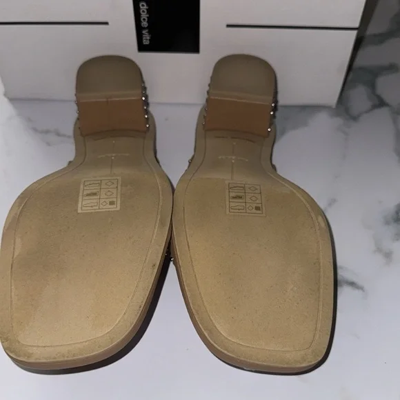 DOLCE VITA SANDALS, FAUX LEATHER, STUDDED, SIZE 8-1/2M - Picture 5 of 8